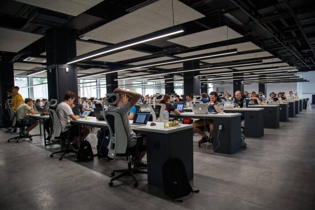 open plan computer area